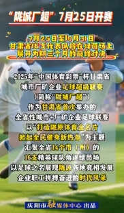 “隴城廠超”，咱甘肅人的足球賽，7月25日開賽！